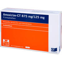 amoxiclav - ct 875mg/125mg Filmtabletten, 20 st, Abz Pharma GmbH