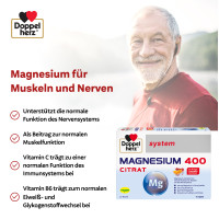 Doppelherz Magnesium 400 Citrat system, 40 st, Queisser Pharma GmbH & Co. KG