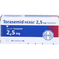 Torasemid HEXAL 2.5mg Tabletten, 20 Stk., HEXAL AG
