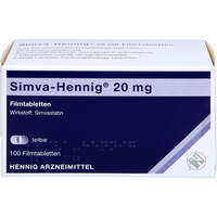 Simva-Hennig 20mg Filmtabletten, 100 st, Hennig Arzneimittel GmbH & Co. KG