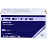 Simva-Hennig 40mg Filmtabletten, 100 st, Hennig Arzneimittel GmbH & Co. KG