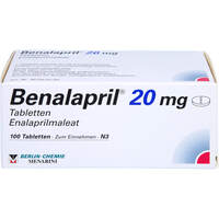 Benalapril 20mg, 100 st, Berlin-Chemie AG
