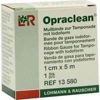 Opraclean Mullbinde z.Tamponade m.Jodoform 1cmx5m, 1 Stück, Lohmann & Rauscher GmbH & Co. KG