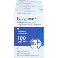 SalbuHEXAL N Dosieraerosol 200 Hub, 3 st, HEXAL AG