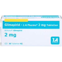 Glimepirid - 1 A Pharma 2 mg Tabletten, 30 Stk., 1 A Pharma GmbH Glimepirid - 1 A Pharma 2 mg Tabletten, 30 Stk., 1 A Pharma GmbH