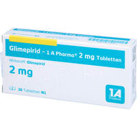 Glimepirid - 1 A Pharma 2 mg Tabletten, 30 Stk., 1 A Pharma GmbH Glimepirid - 1 A Pharma 2 mg Tabletten, 30 Stk., 1 A Pharma GmbH