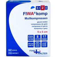 Mullkompressen steril 5x5cm 8-fach, 5x2 st, Fink & Walter GmbH