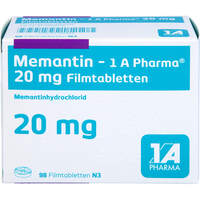 Memantin - 1 A Pharma 20 mg Filmtabletten, 98 st, 1 A Pharma GmbH