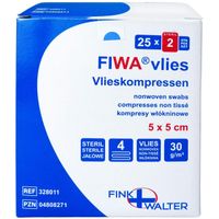 Vlieskompressen steril 5x5cm 4-fach, 25x2 st, Fink & Walter GmbH