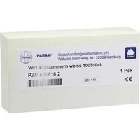 VERBAND KLAMMERN WEISS, 100 Stück, Param GmbH