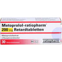 Metoprolol-ratiopharm 200mg Retardtabletten, 30 st, ratiopharm GmbH