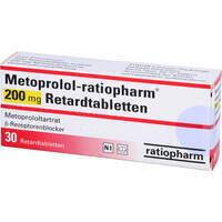 Metoprolol-ratiopharm 200mg Retardtabletten, 30 st, ratiopharm GmbH