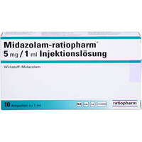 Midazolam-ratiopharm 5 mg/1 ml Injektionslösung, 10 st, ratiopharm GmbH