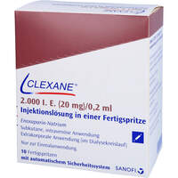 CLEXANE 2.000 IE (20mg) 0.2ml FER m.autom.Sich-Sys, 10 st, Sanofi-Aventis Deutschland GmbH