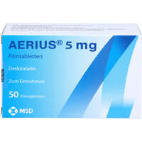 Aerius 5mg Filmtabletten, 50 Stk., Pharma Gerke Arzneimittelvertriebs GmbH