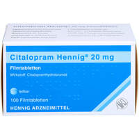 Citalopram Hennig 20mg Filmtabletten, 100 st, Hennig Arzneimittel GmbH & Co. KG
