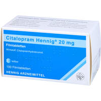 Citalopram Hennig 20mg Filmtabletten, 100 st, Hennig Arzneimittel GmbH & Co. KG