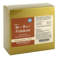 B6+B12+Folsäure ohne Lactose Kapseln, 180 st, Diamant Natuur B.V.