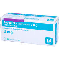 Ropinirol-1A Pharma 2mg Filmtabletten, 21 Stk., 1 A Pharma GmbH