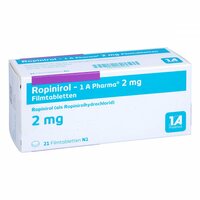 Ropinirol-1A Pharma 2mg Filmtabletten, 21 Stk., 1 A Pharma GmbH