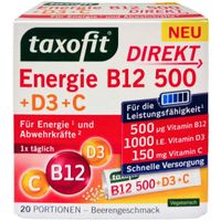 taxofit Energie B12 500+D3+C Direkt, 20 st, MCM KLOSTERFRAU Vertr. GmbH