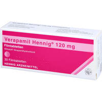 Verapamil Hennig 120mg Filmtabletten, 30 st, Hennig Arzneimittel GmbH & Co. KG