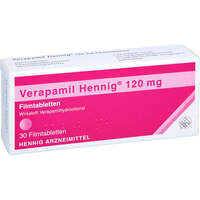 Verapamil Hennig 120mg Filmtabletten, 30 st, Hennig Arzneimittel GmbH & Co. KG
