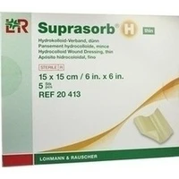 Suprasorb H Hydrokolloid Verband 15x15cm dünn, 5 Stück, Junek Europ-Vertrieb GmbH