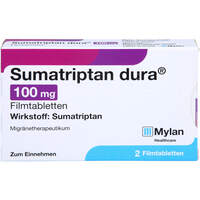 Sumatriptan dura 100mg Filmtabletten, 2 Stk., Viatris Healthcare GmbH