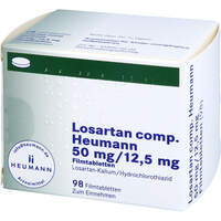 Losartan comp. Heumann 50mg/12.5mg Filmtabletten, 98 Stk., Heumann Pharma GmbH & Co. Generica KG