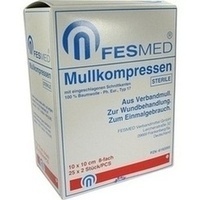 MULLKOMPRESSEN STERIL 10X10 ES 8F, 25x2 st, Fesmed Verbandmittel GmbH