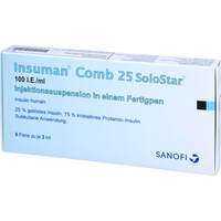 Insuman Comb 25 100 I.E./ml Solostar Fertigpen B, 5x3 ml, Docpharm GmbH