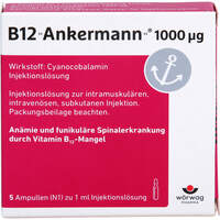 B12 ANKERMANN 1000UG, 5x1 ml, W&ouml;rwag Pharma GmbH & Co. KG