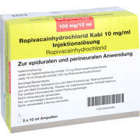 Ropivacainhydrochlorid Kabi 10mg/ml, 5x10 ml, Fresenius Kabi Deutschland GmbH