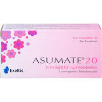 Asumate 20 0.10mg/0.02mg Filmtabletten, 3x21 Stk., Exeltis Germany GmbH