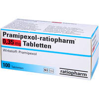 Pramipexol-ratiopharm 0.35mg Tabletten, 100 st, ratiopharm GmbH