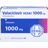 Valaciclovir HEXAL 1000mg Filmtabletten, 21 st, HEXAL AG