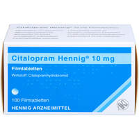 Citalopram Hennig 10mg Filmtabletten, 100 st, Hennig Arzneimittel GmbH & Co. KG