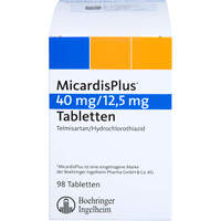 MicardisPlus 40mg/12.5mg Tabletten, 98 st, Docpharm GmbH