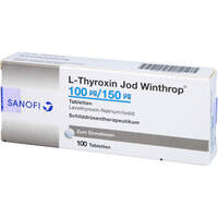 L-Thyroxin Jod Winthrop 100ug/150ug Tabletten, 100 st, Sanofi-Aventis Deutschland GmbH