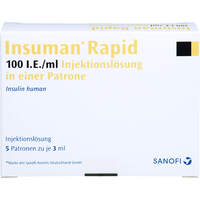 Insuman Rapid 100I.E. Patrone, 5x3 ml, Emra-Med Arzneimittel GmbH