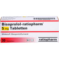 Bisoprolol-ratiopharm 5mg Tabletten, 30 st, ratiopharm GmbH