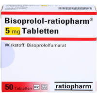 Bisoprolol-ratiopharm 5mg Tabletten, 50 st, ratiopharm GmbH