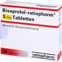 Bisoprolol-ratiopharm 5mg Tabletten, 50 st, ratiopharm GmbH