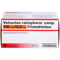 Valsartan-ratiopharm comp. 160mg/12.5mg Filmtabl., 98 st, ratiopharm GmbH