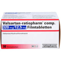 Valsartan-ratiopharm comp. 320mg/12.5mg Filmtabl., 98 st, ratiopharm GmbH
