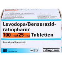 Levodopa/Benserazid-ratiopharm 100 mg/25 mg Tab, 60 Stk., ratiopharm GmbH