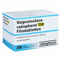 Valproinsäure-ratiopharm 150 magensaftres.Filmtab., 200 st, ratiopharm GmbH