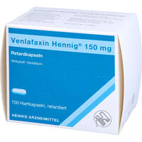 Venlafaxin Hennig 150 mg Retardkapseln Hartkaps, 100 st, Hennig Arzneimittel GmbH & Co. KG