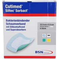 Cutimed Siltec Sorbact B 22.5x22.5cm, 6 st, Bsn Medical GmbH